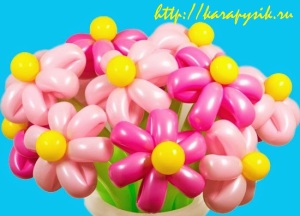 цветы из воздушных шаров