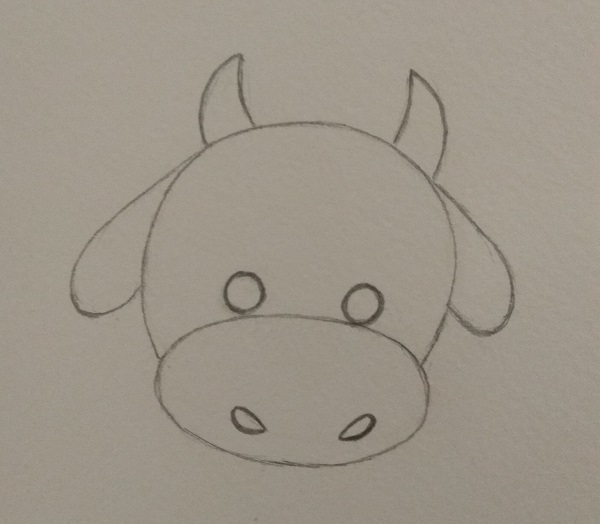 как нарисовать бычка символ 2021 года поэтапно